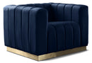 Marlon Navy Velvet Chair