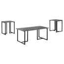 Nyla 3-piece Occasional Set Weathered Grey and Black - NY Furniture Direct (NY)