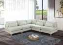 Julia Cream Velvet Modular Sectional (5 Boxes)