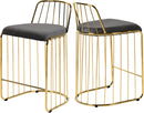 Gio Grey Velvet Stool
