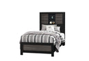 Lisbon Grey/Black Bookcase Bed