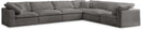 Cozy Grey Velvet Cloud Modular Sectional