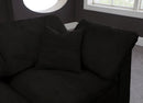 Cozy Black Velvet Cloud Modular Sectional