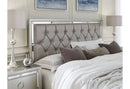 Riley Silver Bed, Dresser, Mirror, Nightstand