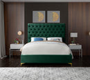 Cruz Green Velvet King Bed