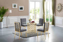 Opal Grey Velvet Dining Chair