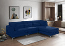 Julia Navy Velvet Modular Sectional (4 Boxes)