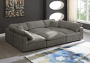 Cozy Grey Velvet Cloud Modular Sectional