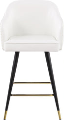 Barbosa White Faux Leather Counter/Bar Stool
