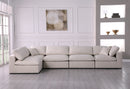 Plush Cream Velvet Standard Cloud Modular Sectional