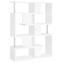 Hoover 5-tier Bookcase White and Chrome - NY Furniture Direct (NY)