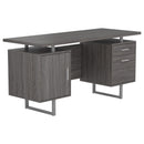 Lawtey Floating Top Office Desk Weathered Grey - NY Furniture Direct (NY)