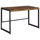 Estrella Writing Desk Antique Nutmeg and Gunmetal - NY Furniture Direct (NY)