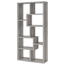 Theo 10-shelf Bookcase Weathered Grey
