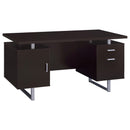 Lawtey Rectangular Storage Office Desk Cappuccino - NY Furniture Direct (NY)