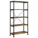 Analiese 4-shelf Bookcase Antique Nutmeg - NY Furniture Direct (NY)