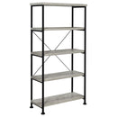 Analiese 4-shelf Bookcase Grey Driftwood - NY Furniture Direct (NY)