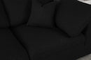 Serene Black Linen Fabric Deluxe Cloud Modular Sofa