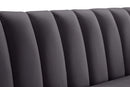 Dixie Grey Velvet Sofa
