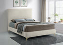 Geri Cream Velvet Full Bed