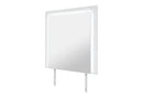 Naomi Silver Marble Mirror with LED