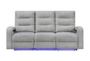 U6611 Grey 15 Power Reclining Sofa with LED