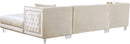 Moda Cream Velvet 3pc. Sectional