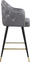 Barbosa Grey Faux Leather Counter/Bar Stool