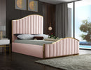 Jolie Pink Velvet Queen Bed (3 Boxes)