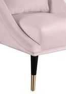 Elegante Pink Velvet Accent Chair