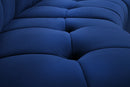 Limitless Navy Velvet 5pc. Modular Sectional