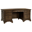 Hartshill Executive Desk with File Cabinets Burnished Oak - NY Furniture Direct (NY)