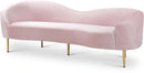 Ritz Pink Velvet Sofa