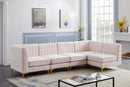 Alina Pink Velvet Modular Sectional