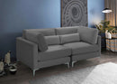 Julia Grey Velvet Modular Sofa