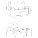 Brickston Triple Power Reclining Sofa Set