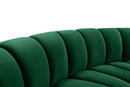 Infinity Green Velvet 12pc. Modular Sectional