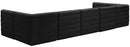 Quincy Black Velvet Modular Sectional
