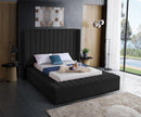 Kiki Black Velvet King Bed (3 Boxes)