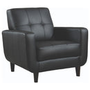 Aaron Padded Seat Accent Chair Black - NY Furniture Direct (NY)