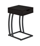 Troy Accent Table with Power Outlet Cappuccino - NY Furniture Direct (NY)