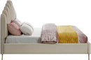 Lily Cream Velvet King Bed