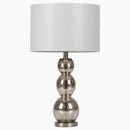 Mineta Drum Shade Table Lamp White and Antique Silver - NY Furniture Direct (NY)