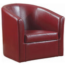 Turner Upholstery Sloped Arm Accent Swivel Chair Red - NY Furniture Direct (NY)