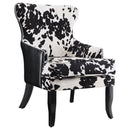 Trea Cowhide Print Accent Chair Black and White - NY Furniture Direct (NY)