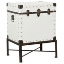Nancy Accent Cabinet with Nailhead Trim White - NY Furniture Direct (NY)