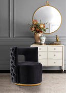Theo Black Velvet Accent Chair