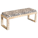 Aiden Sled Leg Upholstered Accent Bench Black and White - NY Furniture Direct (NY)