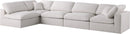 Plush Cream Velvet Standard Cloud Modular Sectional