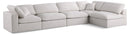 Plush Cream Velvet Standard Cloud Modular Sectional